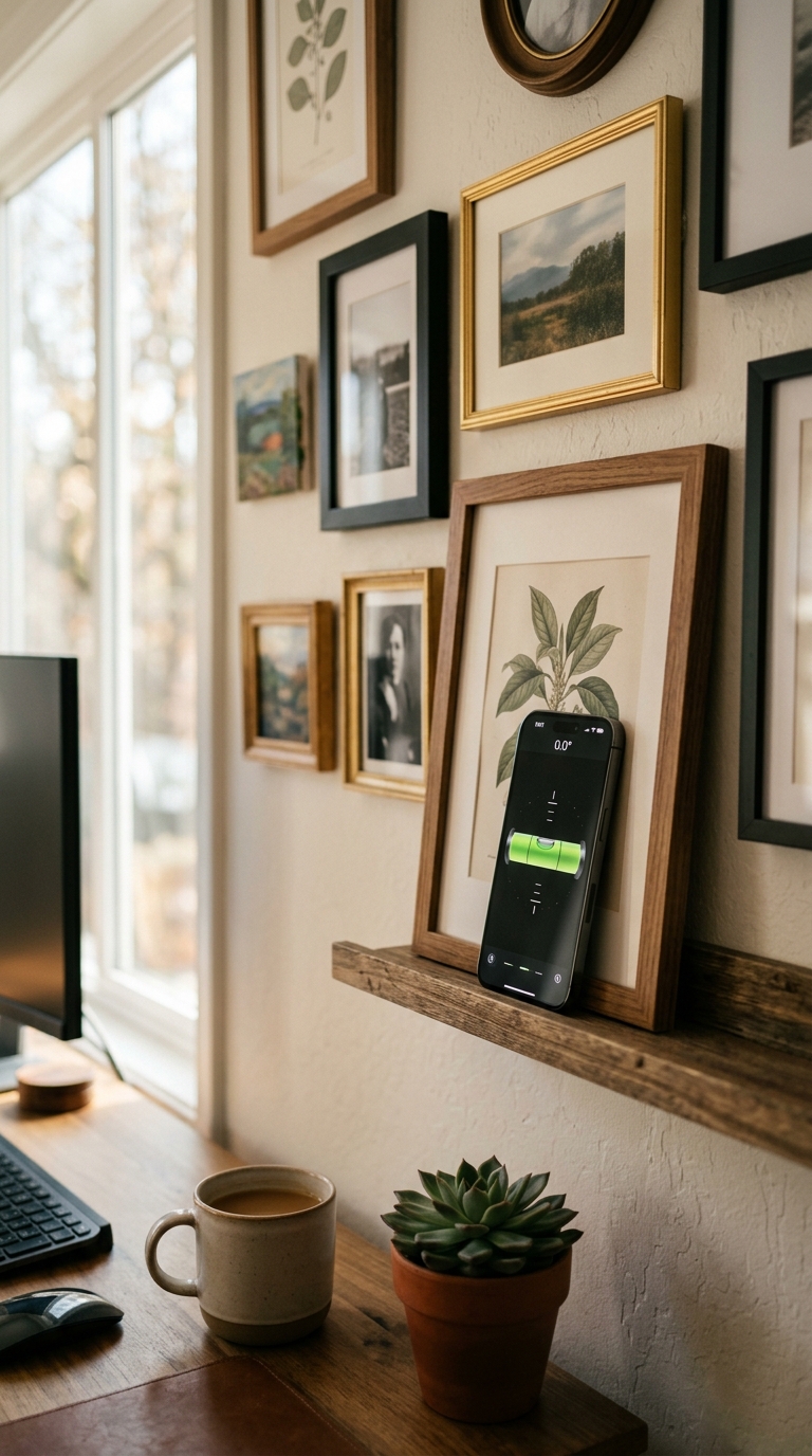 How to Level a Picture Frame with Your Phone