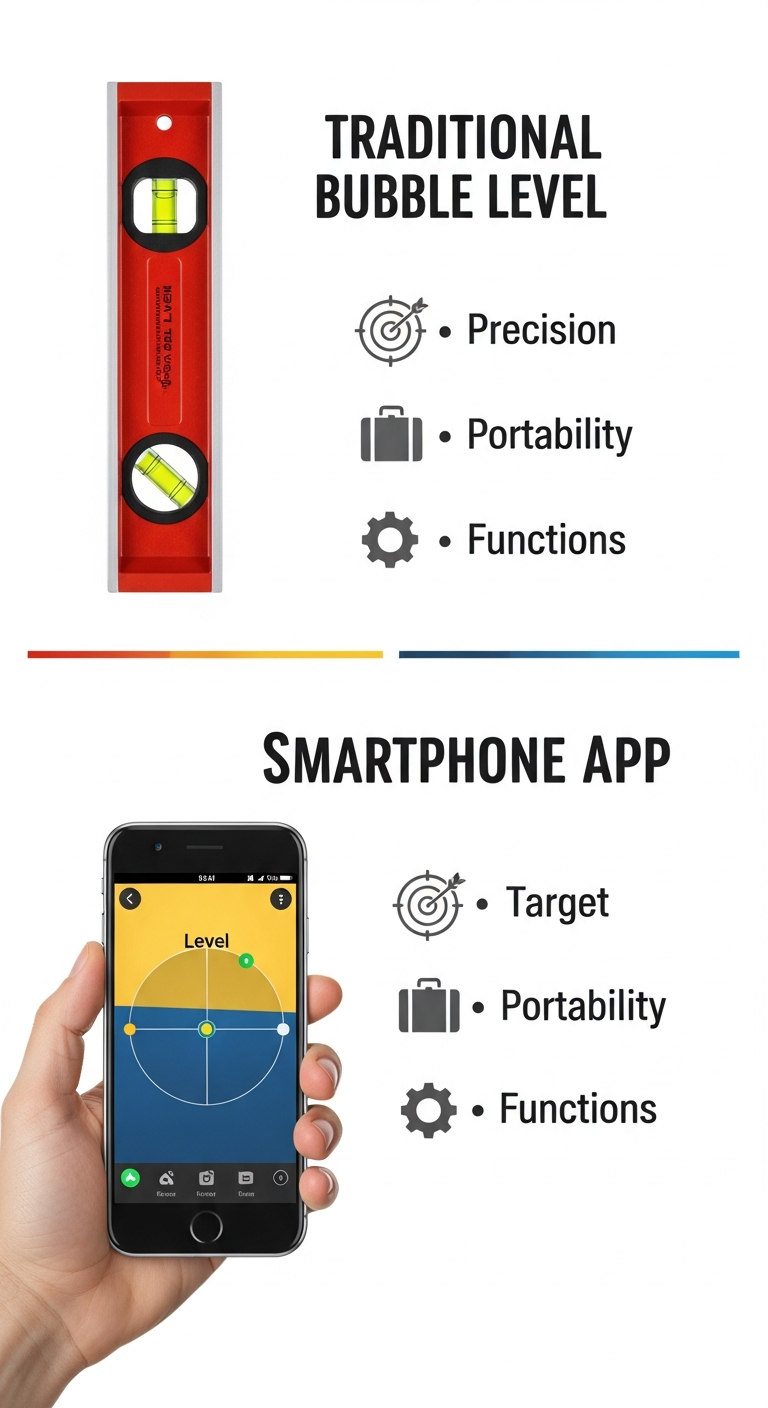 Wasserwaage Bauhaus vs Handy App: Der direkte Vergleich